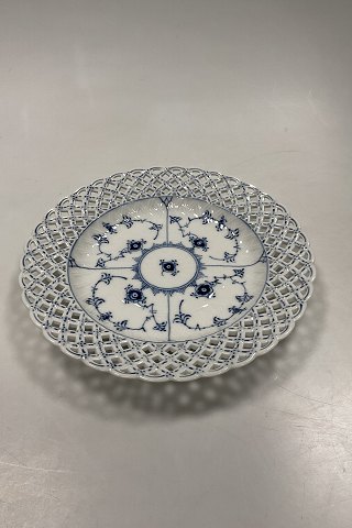 Royal Copenhagen Blue Fluted Full Lace Flat Plate with open-work border No 
1/1098