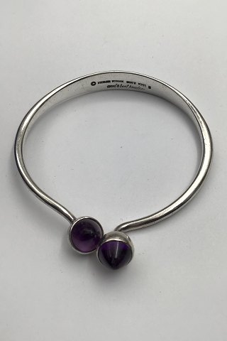 Bent Knudsen Sterling Silver Armring (Amethyst)