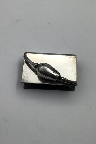 "Georg Jensen Sterling Silver" Blosom Match Box Holder