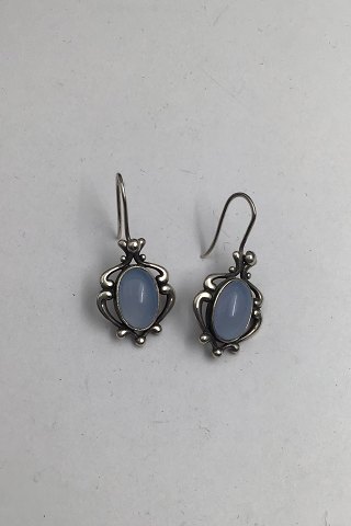 Georg Jensen Sterling Silver Annual Earrings 2019 (Moonestone)