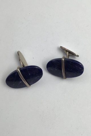 Georg Jensen Sterling Silver Cufflinks No. 190 Sodalite Torun