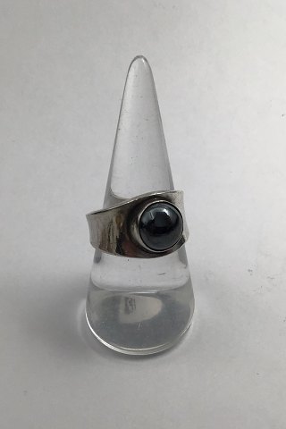 Georg Jensen Sterling Silver Ring No. 124 Hematite