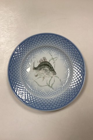 Bing and Grøndahl Blue Tone Fish Plate motif 7 Crucian carp No. 716 - CHIPED/WORN