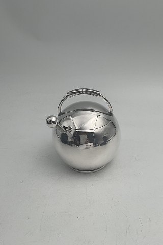 Hingelberg Sterling Silver Mustard Pot with lid and spoon by Svend Weihrauch