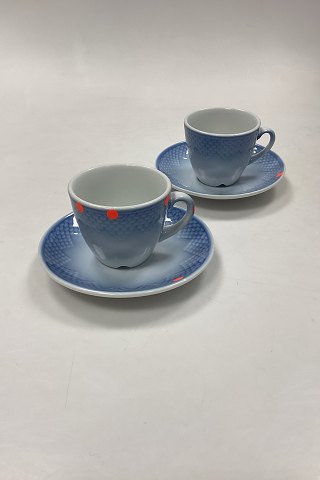 Bing and Grondahl Blue Tone Hotel Coffee Cup No. 744 - CHIPPED
