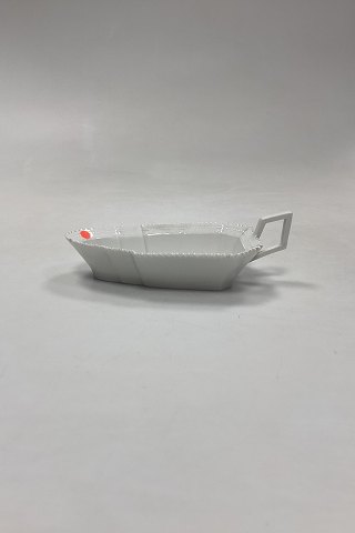 Royal Copenhagen White Flora Danica / Pearl Pattern Pickle Dish No. 3544