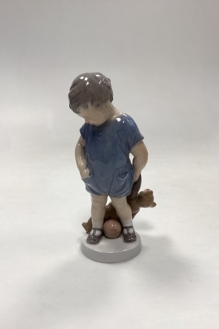 Royal Copenhagen Figurine of Boy with Teddy Bear No. 3468