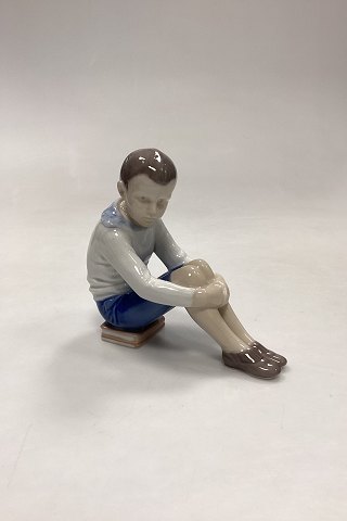 Bing and Grondahl Figurine - Boy on Books / School´s Out No. 1742
