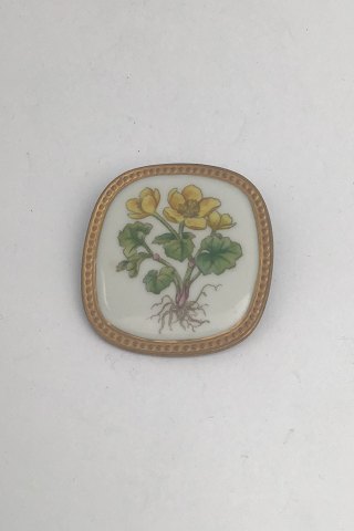 Royal Copenhagen Flora Brooch / Pendent  Porcelain and Sterling Silver (Anton Michelsen).
