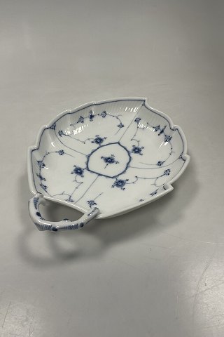Early Royal Copenhagen Blue Fluted Plain Leaf shaped dish