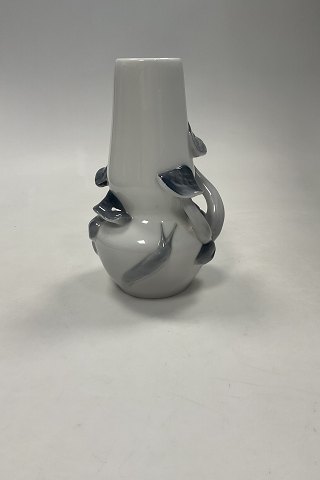 Royal Copenhagen Art Nouveau Vase with Snail and Mushrooms No. 302/192
