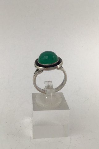 Niels Erik From Sterling Silver Ring (Green Agate)