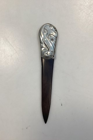 Mogens Ballin Letter opener made of ebony and pewter