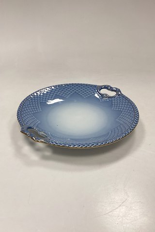 Bing and Grøndahl Blue Tone with Gold Round Cake Platter No. 101/304