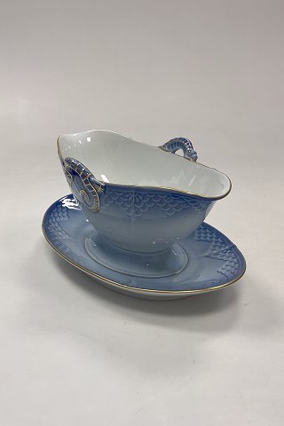 Bing and Grøndahl Blue Tone with Gold Gravy Boat No. 8/311