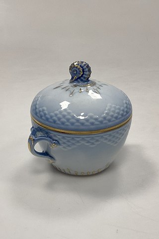 Bing and Grøndahl Blue Tone with Gold Sugarbowl with lid No. 94a/593