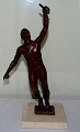 Royal Copenhagen Bronze statuette Sterett-Gittings Kelsey Tennis Player from 
1976