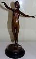 Carl Johan Bonnesen Bronce Figurine of Young Naked Ballet Dancer made in 1903 by 
August E. Jensen Bronce Foundry