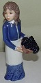 Bing & Grondahl Figurine Girl with Basket No 2590