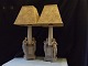Royal Copenhagen Pair of Lamps with figurines of man and woman No 1994