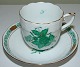 Herend Hungary Chinese Bouquet Green Coffee Cup and saucer