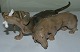 Bing & Grondahl Figurine Pair of Dashhounds with bone No 1861