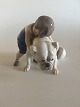 Bing and Grondahl Figurine Boy with Bulldog No. 1790
