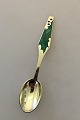 Sorenco Christmas Spoon  made of gilded sterling silver with blue enamel. 
Measures 16,5 cm (6 ½")