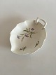 Bing & Grondahl Leaf Shaped Asiette with Purple Flower