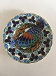 Aluminia Earthenware Round Bowl Dish No 602/549 with Bird Motif of parrot