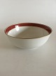 Bing & Grondahl Egmont Bowl No 43. White with Wine red Border and Gold