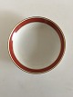 Bing & Grondahl Egmont Deep Plate / Bowl No 22. White with Wine Red and Gold 
Border