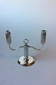 Georg Jensen Candelabra with 2 arms in Sterling Silver by Sigvard Bernadotte no. 855D