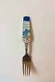 A. Michelsen Christmas Fork 1963. Gilded Sterling Silver with Enamel
