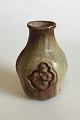 Bode Willumsen Vase with brown and green glaze and relief with the little 
Mermaid No 509