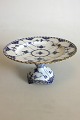 Royal Copenhagen Blue Fluted Full Lace with Gold Cake Stand