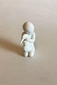 Bing & Grondahl Blanc de Chine Figurine of Child with Seahorse No 2397