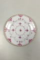 Royal Copenhagen Blue Fluted Red Ruby/Pink with Gold Edge Full Lace Cake Plate 
No 2/1088