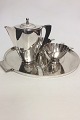 Georg Jensen Sterling Silver Art Deco Coffee Set and Tray by Johan Rohde no 529 
A