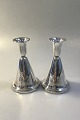 Norway? Partly cone shaped Silver Candlesticks