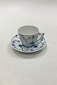 Bing & Grondahl Blue Traditional Blue Fluted Coffee Cup and Saucer No 305/102