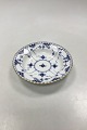 Royal Copenhagen Blue Fluted Full Lace Deep Plate with Gold No 1078