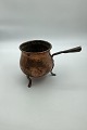 Tall Danish copper pot with handle standing on three legs 19th century