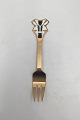 A. Michelsen Gilded Sterling Silver Christmas Pastry Fork 1991