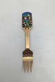 A. Michelsen Gilded Sterling Silver Christmas Pastry Fork 1988