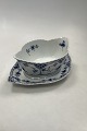 Royal Copenhagen Blue Fluted Full Lace Sauceboat with attached underplate No 
1105