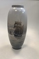 Royal Copenhagen Art Nouveau Vase with ship No 2106/763