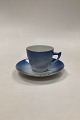Royal Copenhagen / Bing and Grondahl Blue Tone with gold Coffee Cup and Saucer 
No RC 072 og 073 and BG 102 / 305