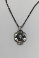 Georg Jensen Sterling Silver Annual Pendant 2000 Hematite