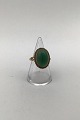 18K Gold Ring with Green Agate